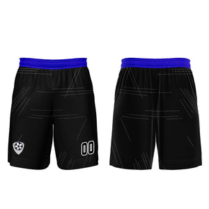 Conjunto personalizado de camiseta de uniforme negra y azul para niños y adultos