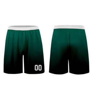 Conjunto personalizado de camiseta de uniforme verde oscuro y negro para niños y adultos