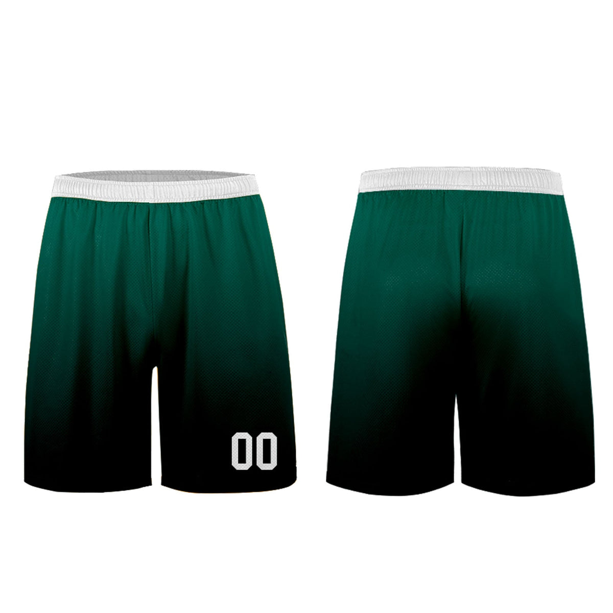 Conjunto personalizado de camiseta de uniforme verde oscuro y negro para niños y adultos