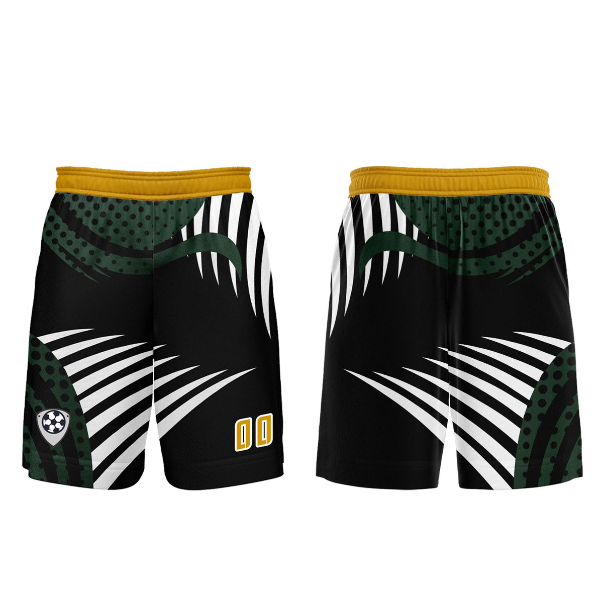 Conjunto personalizado de camiseta de uniforme verde y amarillo para niños y adultos
