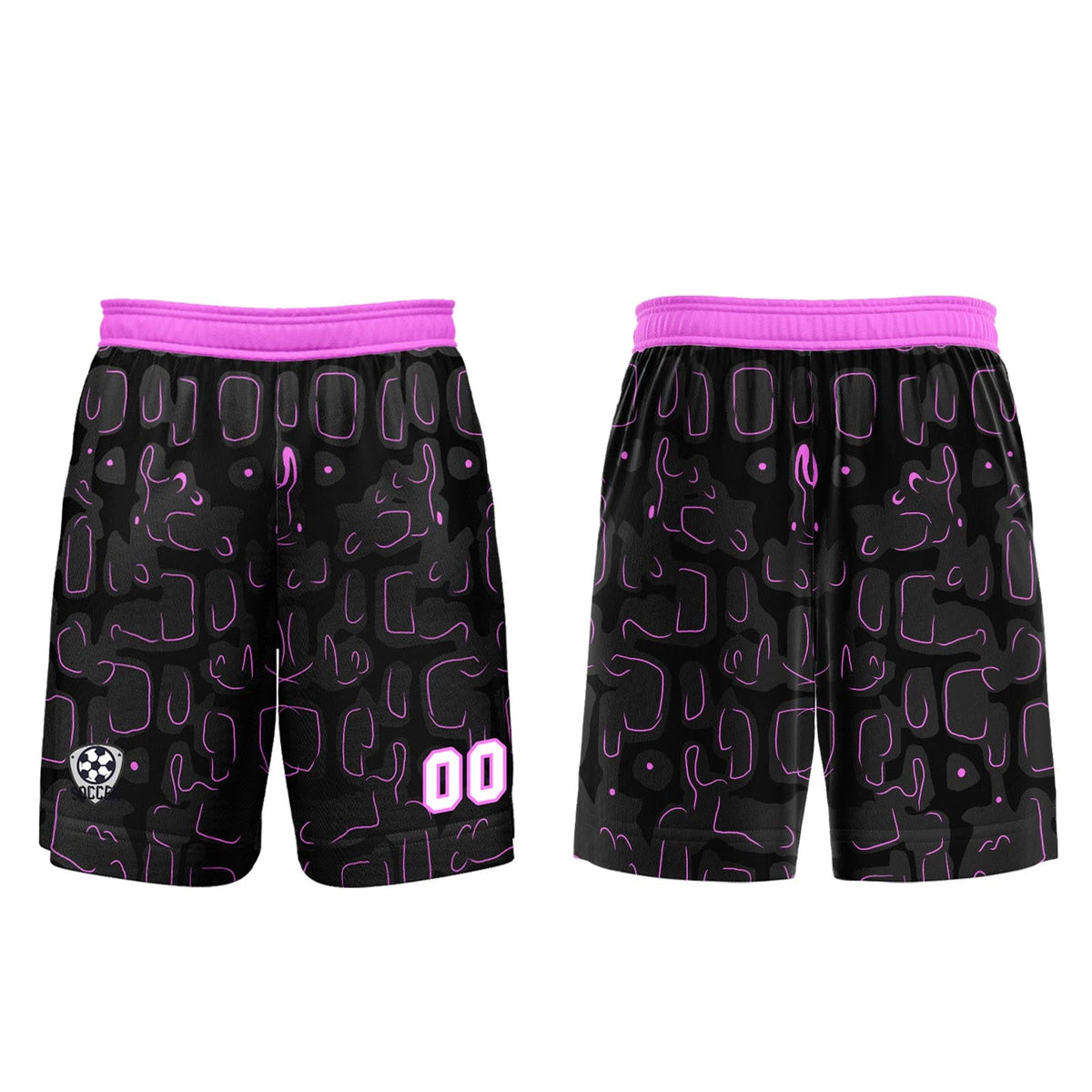 Conjunto personalizado de camiseta de fútbol negra y roja para niños y adultos