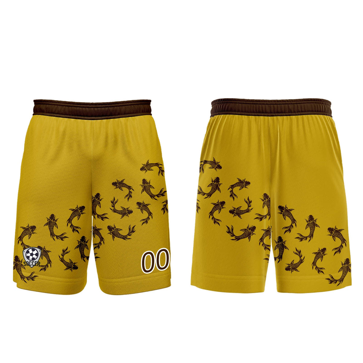 Conjunto personalizado de camiseta de fútbol amarilla para niños y adultos