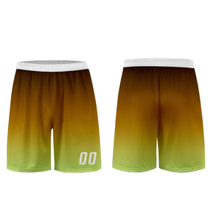 Conjunto personalizado de camiseta de uniforme marrón & amarillo y verde para niños y adultos
