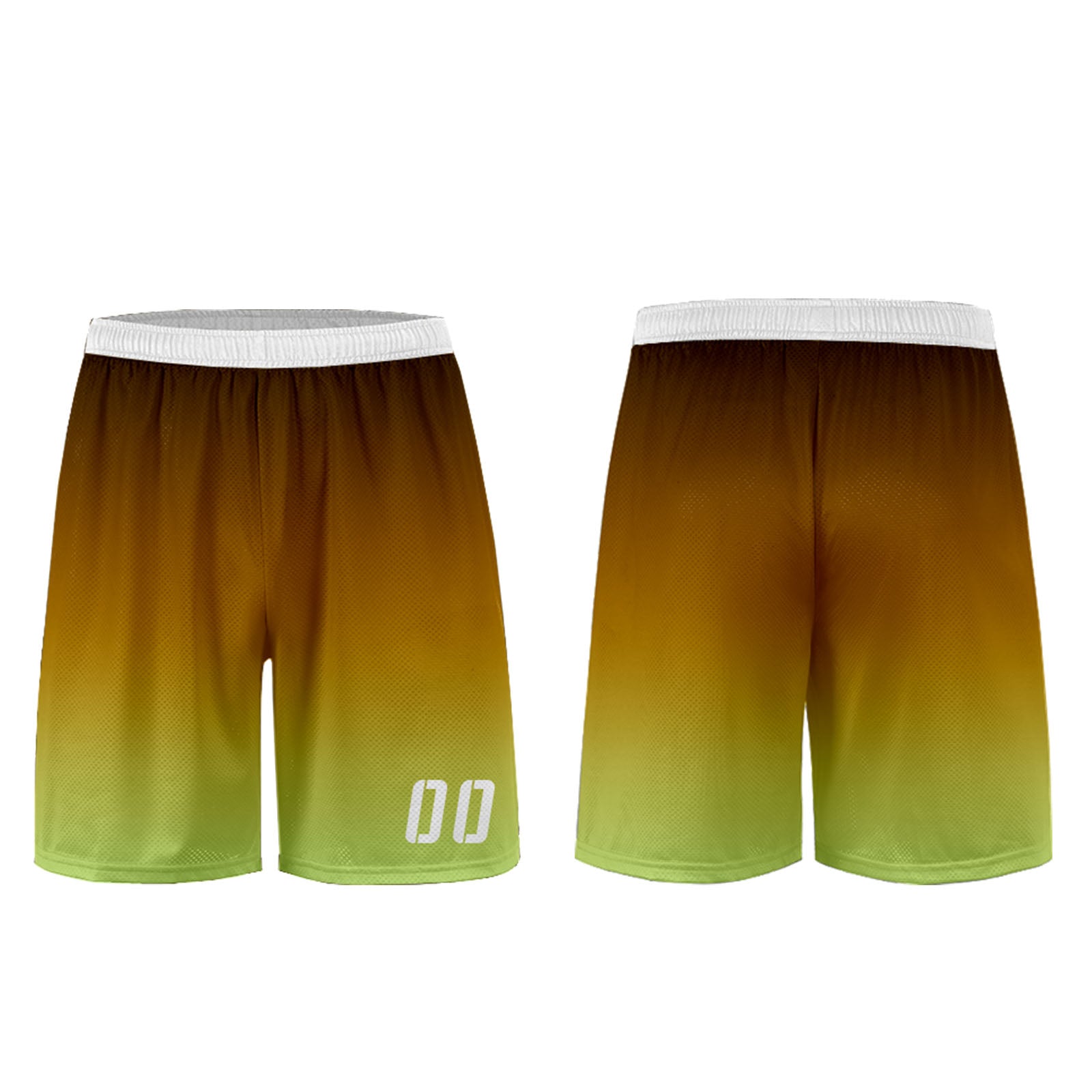 Conjunto personalizado de camiseta de uniforme marrón & amarillo y verde para niños y adultos