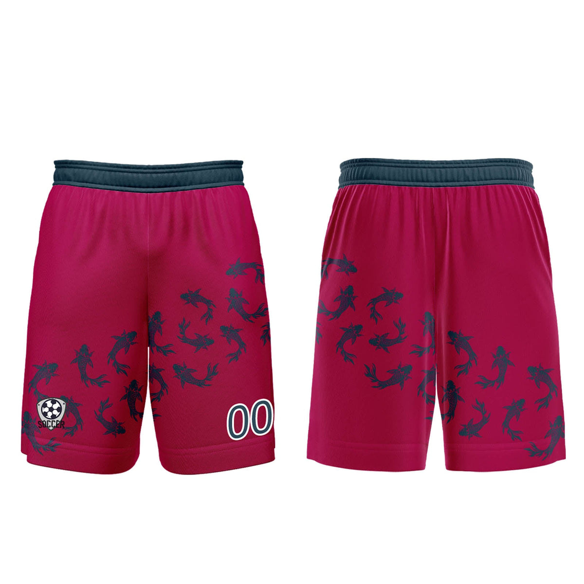 Conjunto personalizado de camiseta de fútbol rosa para niños y adultos