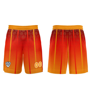 Conjunto personalizado de camiseta de uniforme naranja y amarillo para niños y adultos