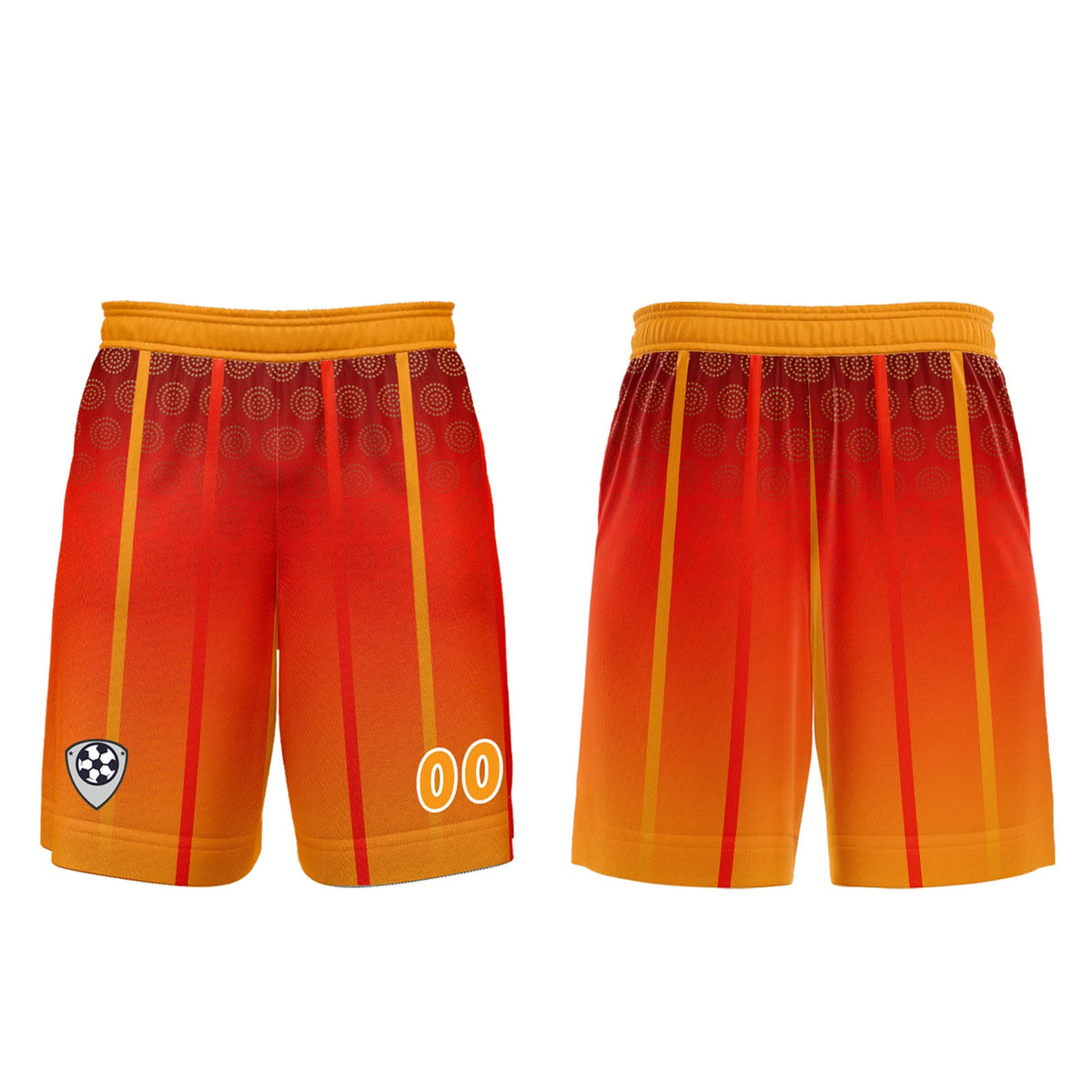 Conjunto personalizado de camiseta de uniforme naranja y amarillo para niños y adultos