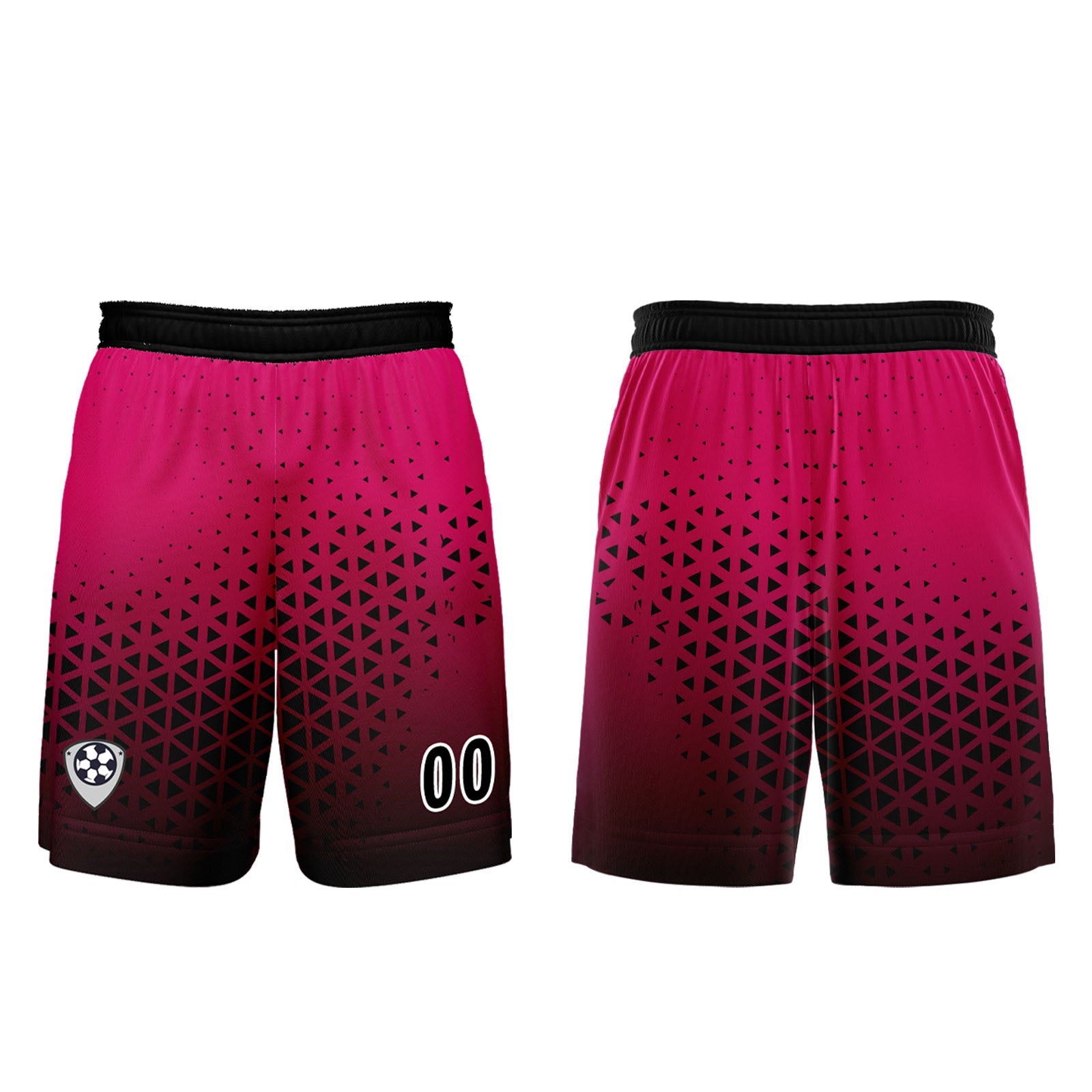 Conjunto personalizado de camiseta de uniforme rosa y negro para niños y adultos