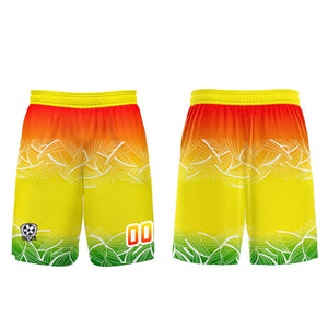 Conjunto personalizado de camiseta de fútbol amarilla y naranja para niños y adultos