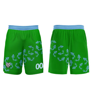 Conjunto personalizado de camiseta de fútbol verde césped para niños y adultos