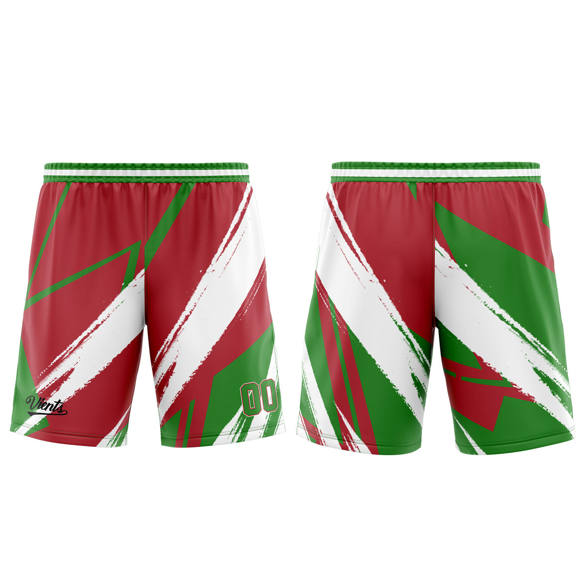 Uniforme de baloncesto personalizado rojo y verde con tu logotipo-nombre y número impresos