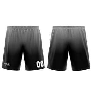 Uniforme de baloncesto personalizado en negro y gris con tu logotipo-nombre y número impresos