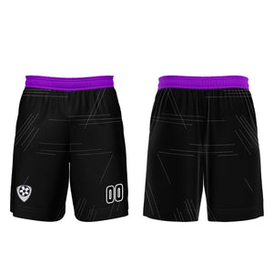 Conjunto personalizado de camiseta de uniforme negra y morada para niños y adultos
