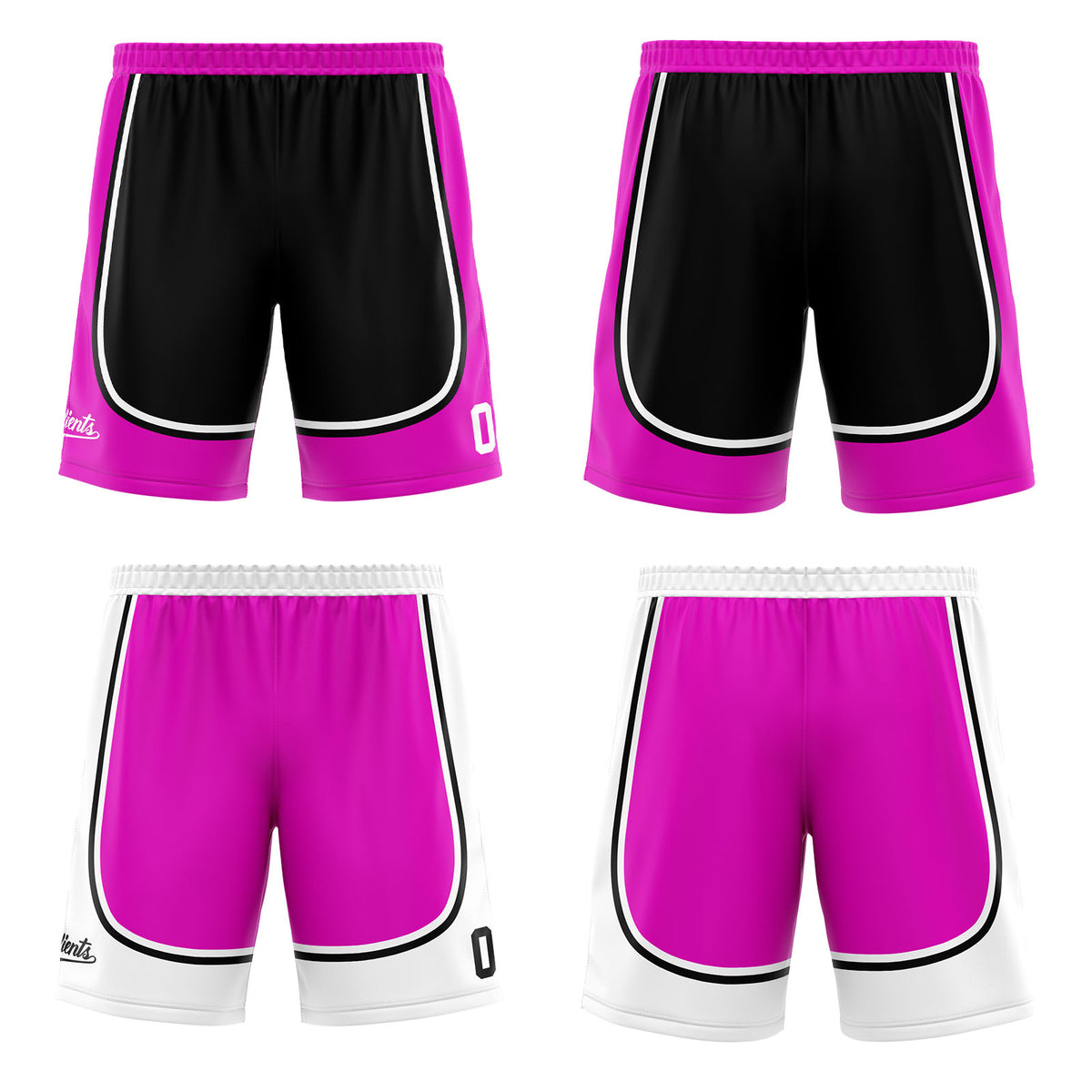 Traje de baloncesto reversible negro y morado claro personalizado para adultos y niños