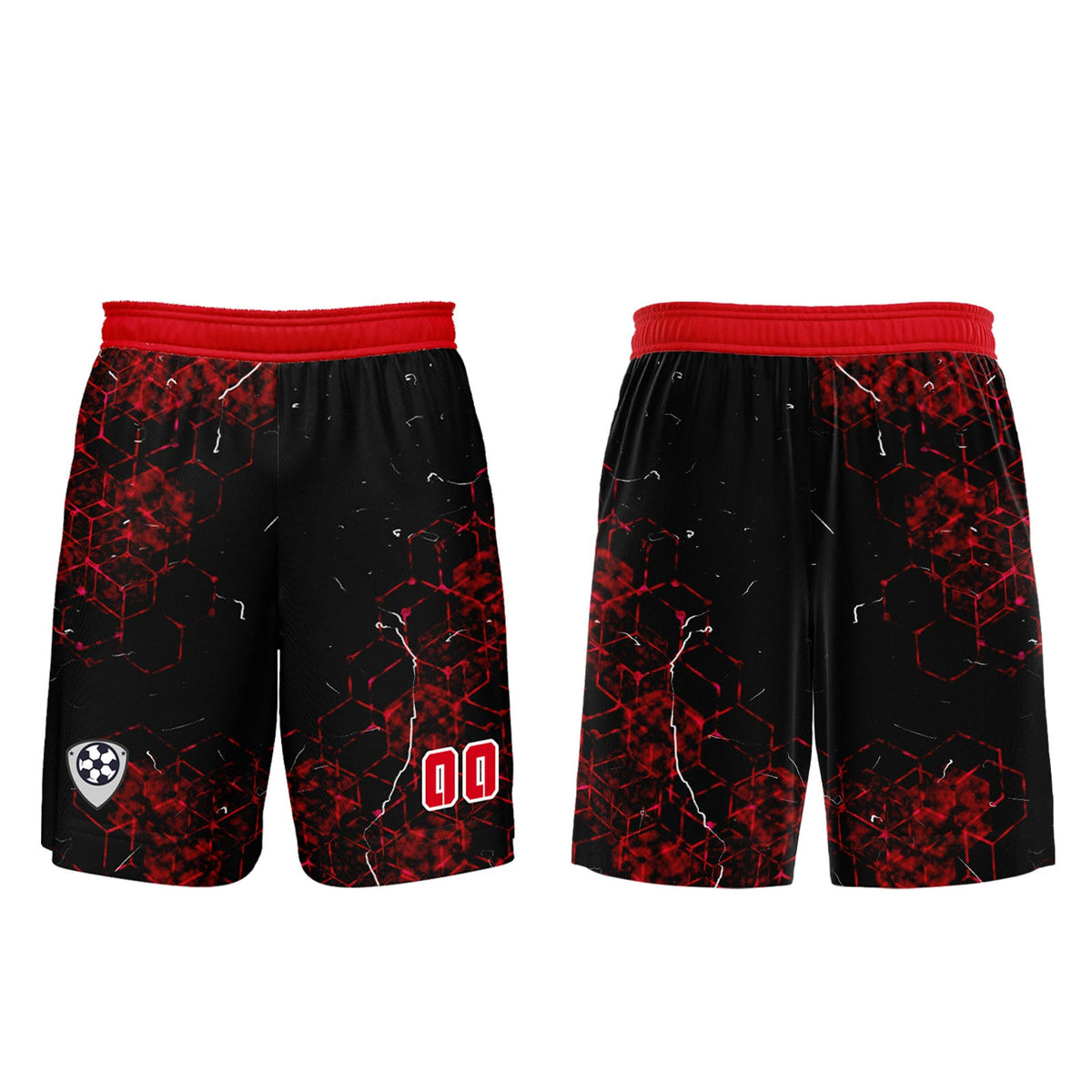 Conjunto personalizado de camiseta roja de uniforme para niños y adultos
