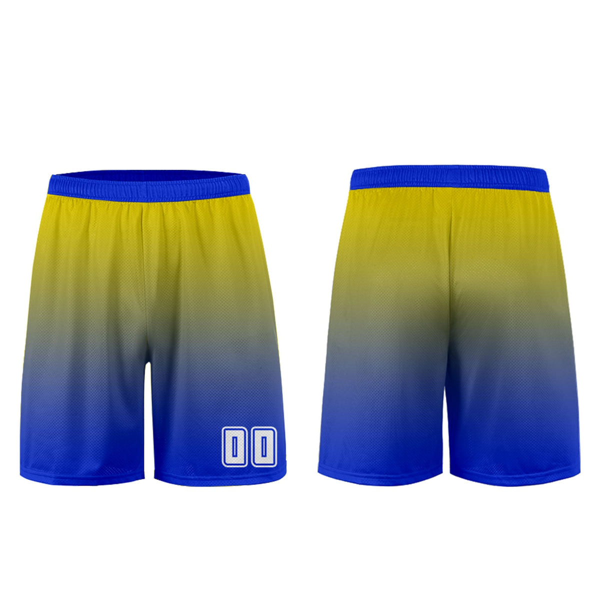 Conjunto personalizado de camiseta y uniforme amarillo y azul para niños y adultos