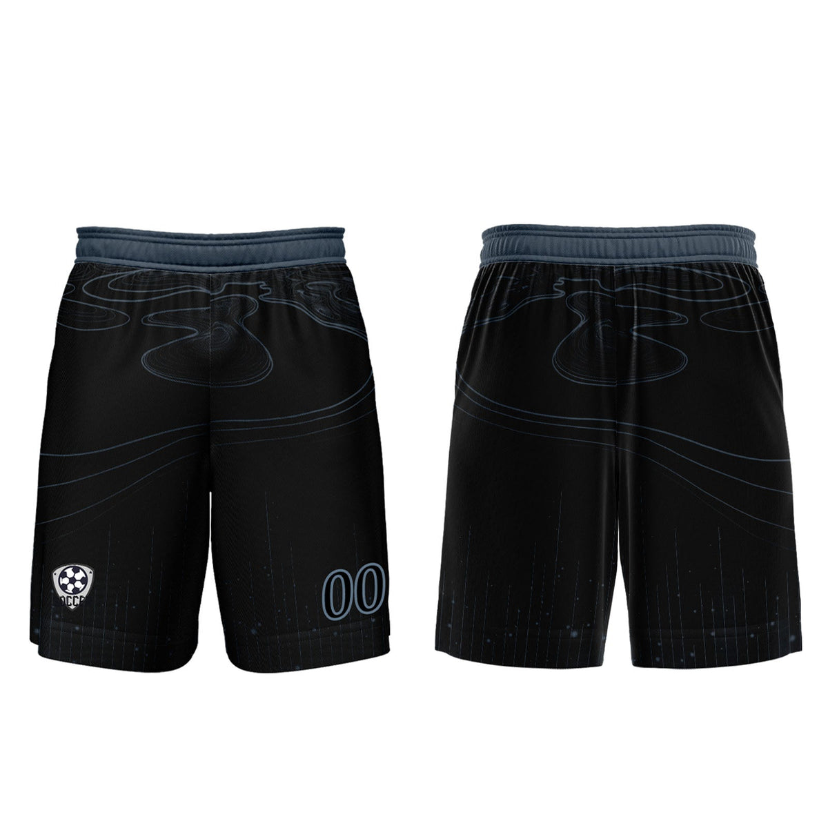 Conjunto personalizado de camiseta de fútbol Black Haze Blue para niños y adultos