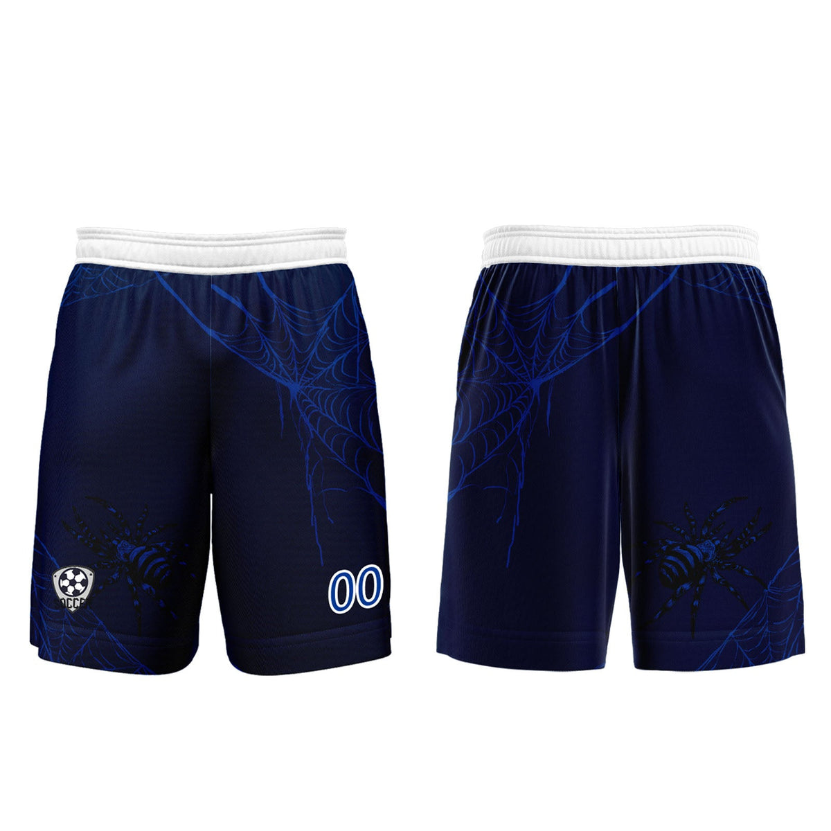 Conjunto personalizado de camiseta de fútbol azul para niños y adultos