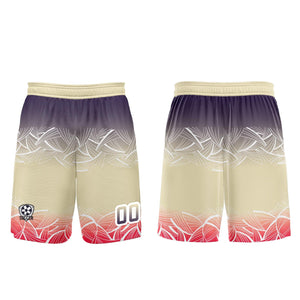 Conjunto personalizado de camiseta de fútbol beige y morado para niños y adultos