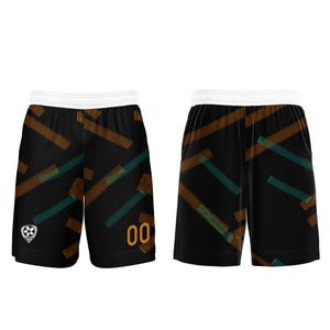 Conjunto personalizado de camiseta de fútbol negra y naranja para niños y adultos
