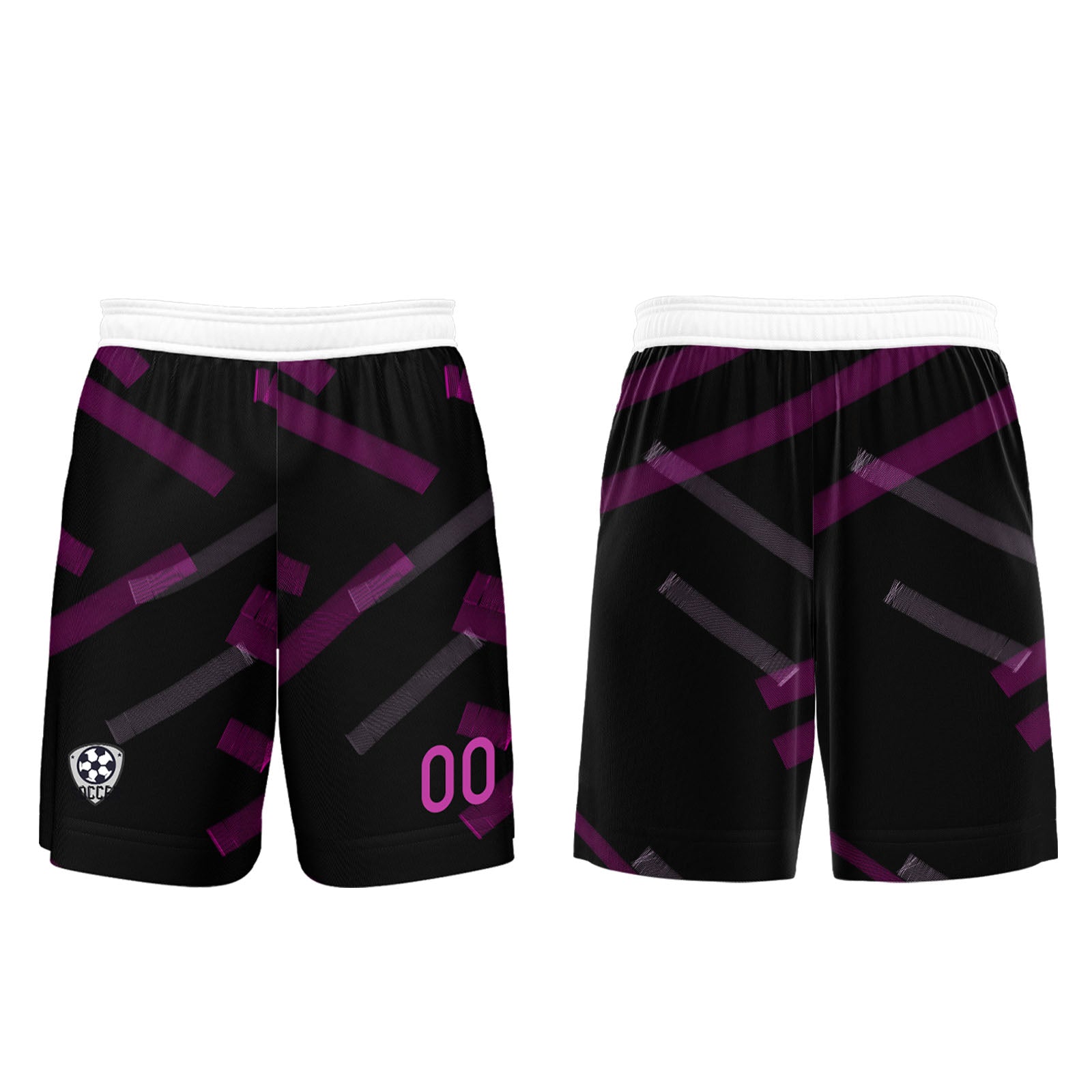 Conjunto personalizado de camiseta de fútbol negra y roja para niños y adultos