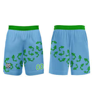 Conjunto personalizado de camiseta de fútbol azul cielo para niños y adultos