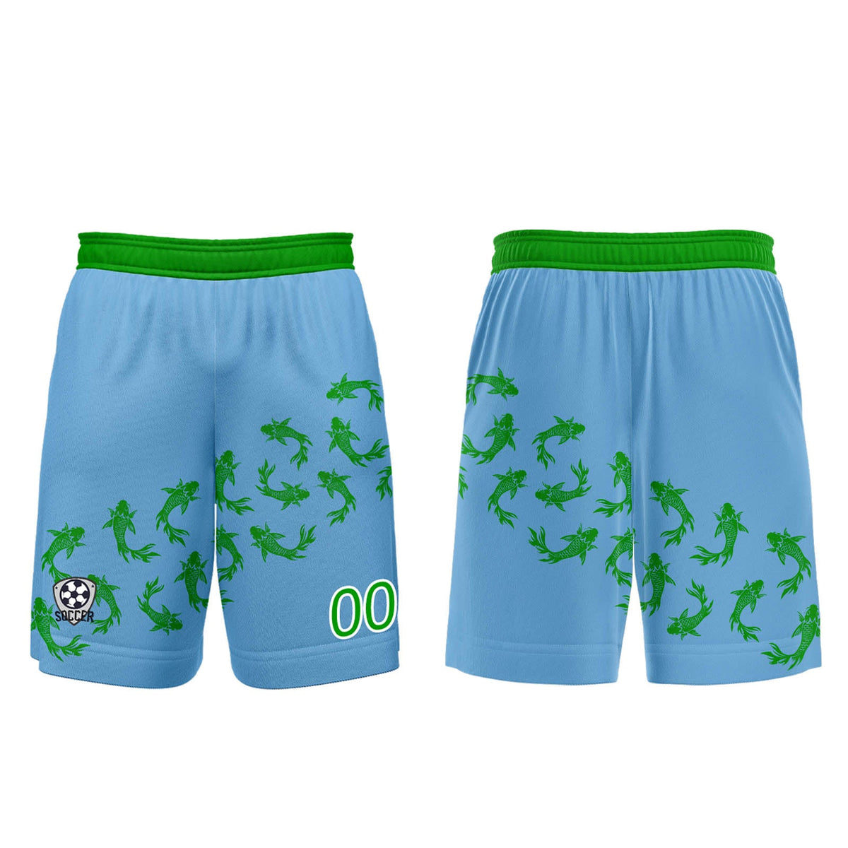 Conjunto personalizado de camiseta de fútbol azul cielo para niños y adultos