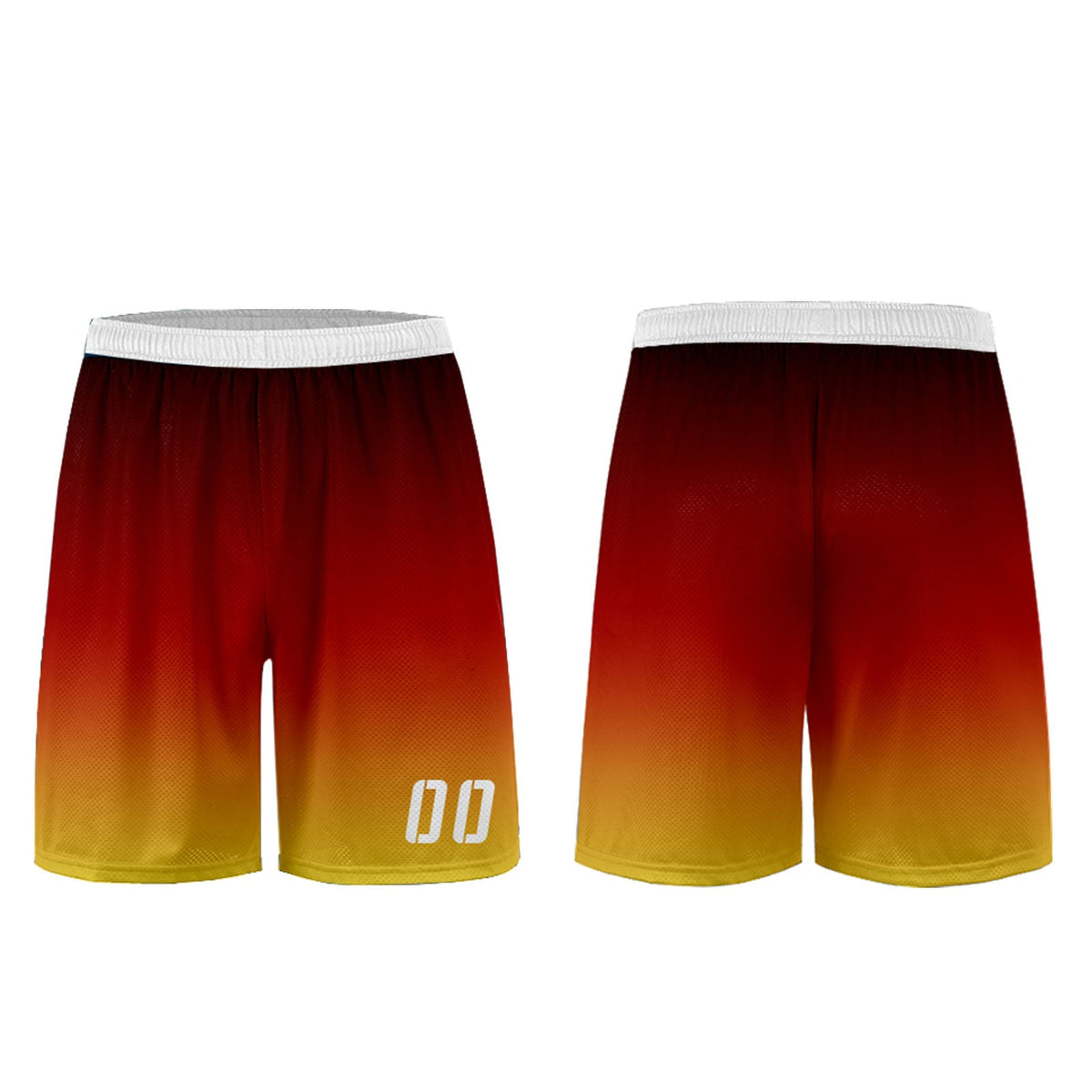 Conjunto personalizado de camiseta de uniforme rojo & naranja y amarillo para niños y adultos