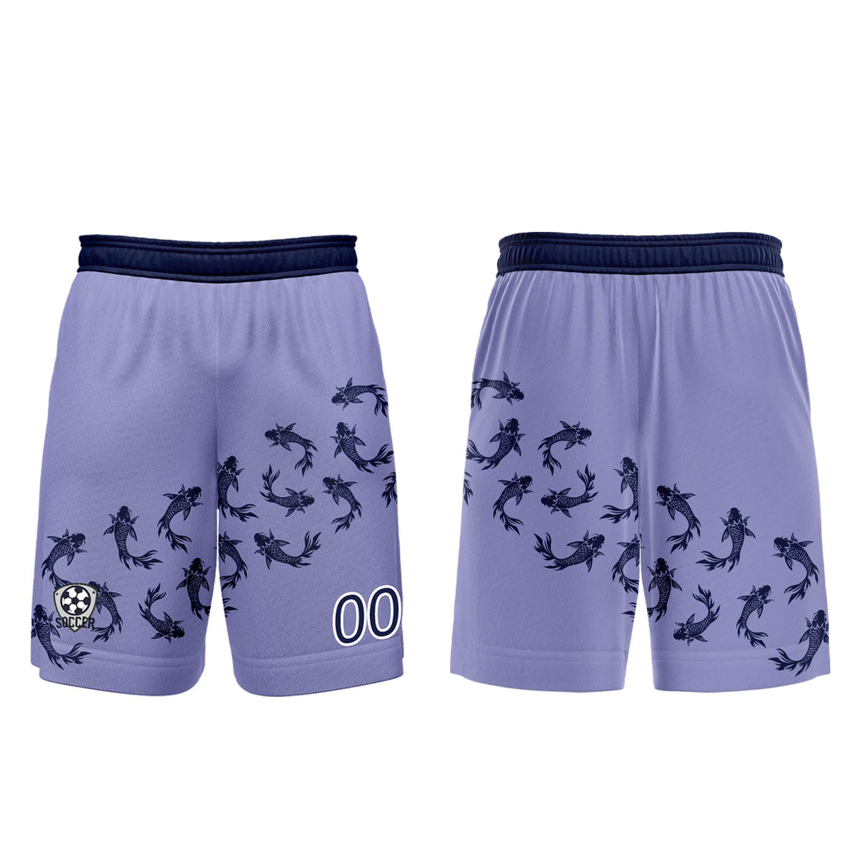 Conjunto personalizado de camiseta de fútbol color morado claro para niños y adultos