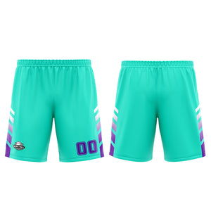 Uniforme de baloncesto personalizado color púrpura cian con tu logotipo-nombre y número impresos