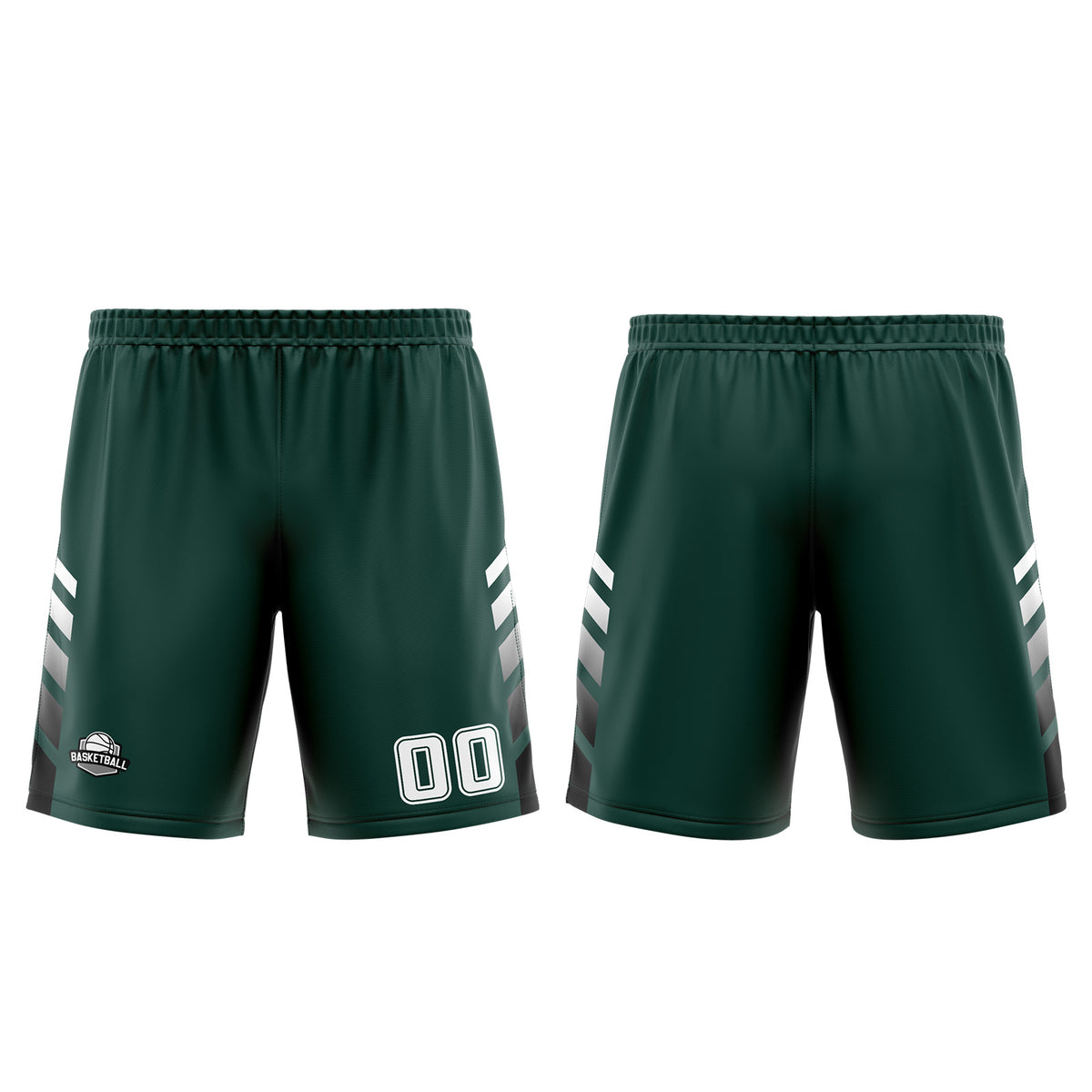 Uniforme de baloncesto personalizado verde y blanco con tu logotipo-nombre y número impresos