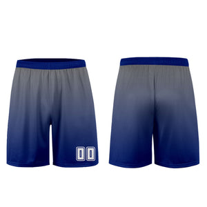 Conjunto personalizado de camiseta de uniforme gris y azul para niños y adultos