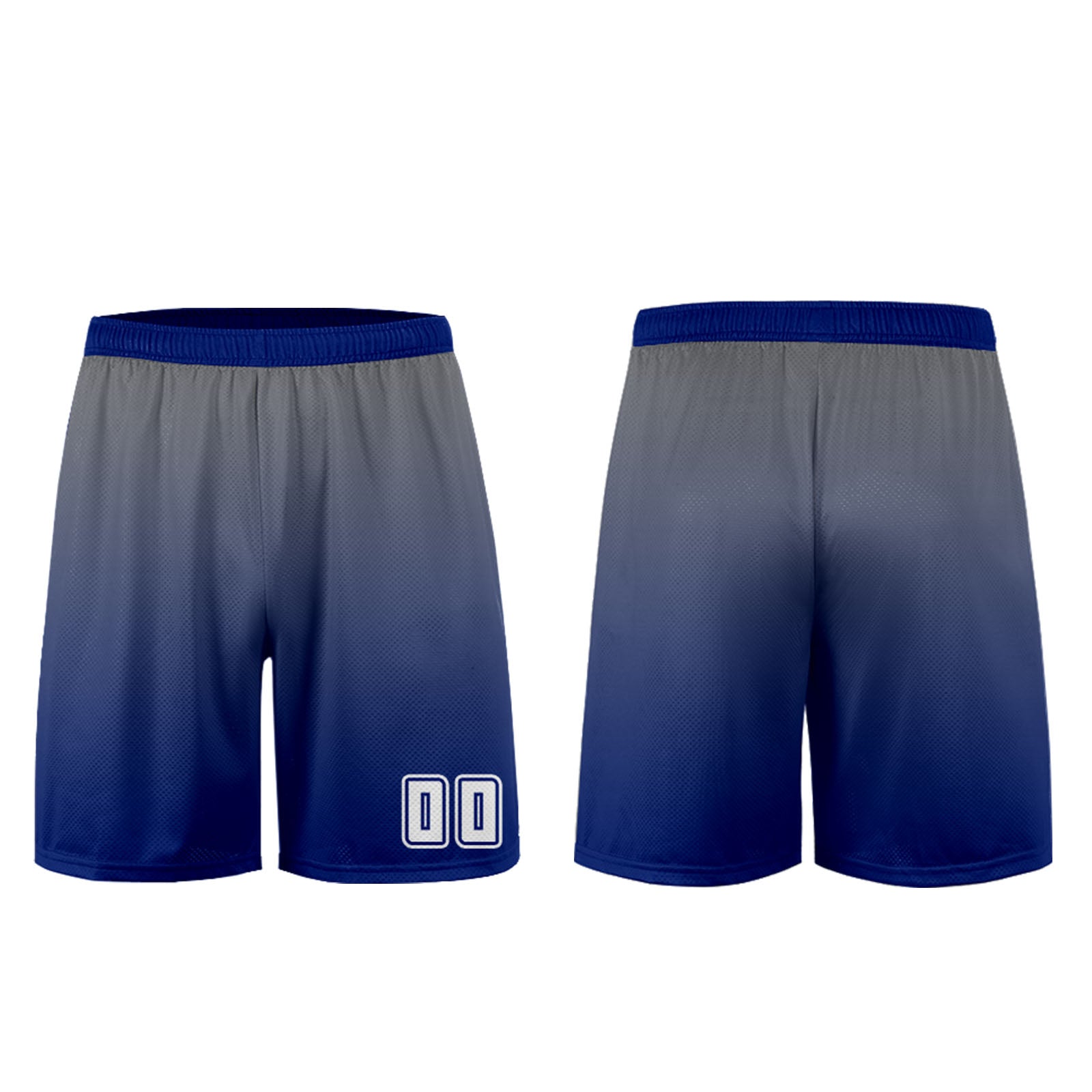 Conjunto personalizado de camiseta de uniforme gris y azul para niños y adultos