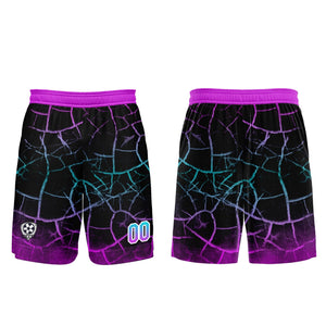 Conjunto personalizado de camiseta de fútbol negra y morada para niños y adultos