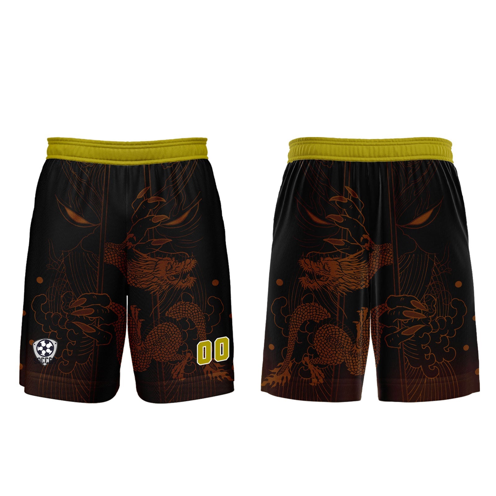 Conjunto personalizado de camiseta de uniforme marrón y negro para niños y adultos