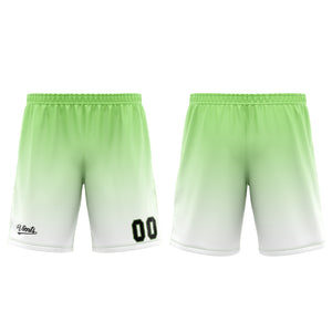 Uniforme de baloncesto personalizado blanco y verde con tu logotipo-nombre y número impresos