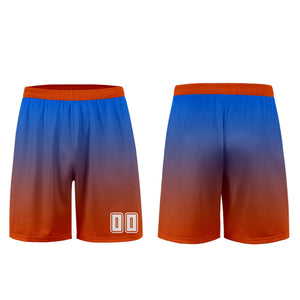 Conjunto personalizado de camiseta de uniforme azul y naranja para niños y adultos