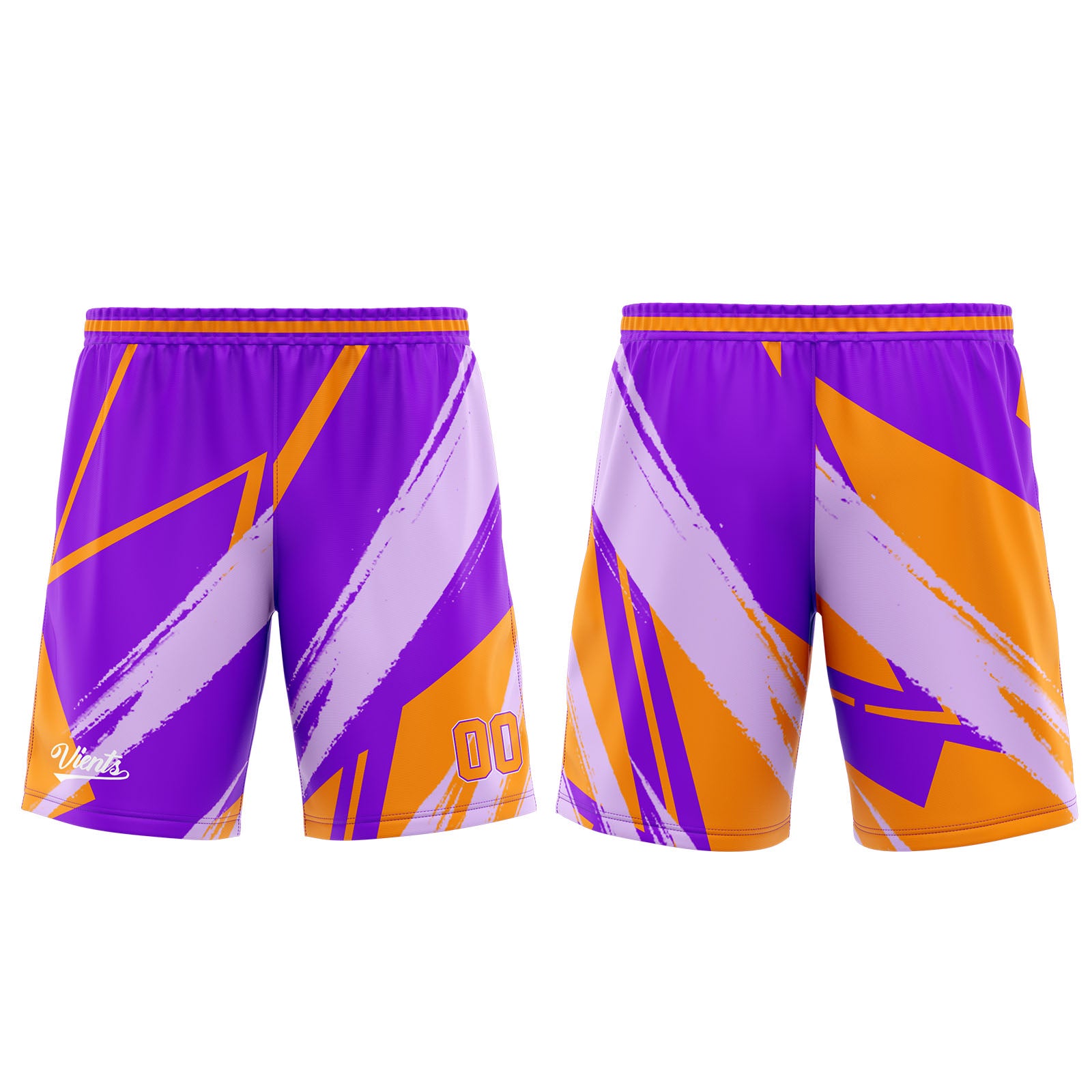 Uniforme de baloncesto personalizado de color morado y naranja con tu logotipo-nombre y número impresos