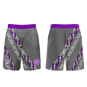 Conjunto personalizado de camiseta de uniforme gris violeta para niños y adultos