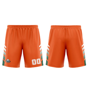Uniforme de baloncesto personalizado de color naranja y verde con tu logotipo-nombre y número impresos