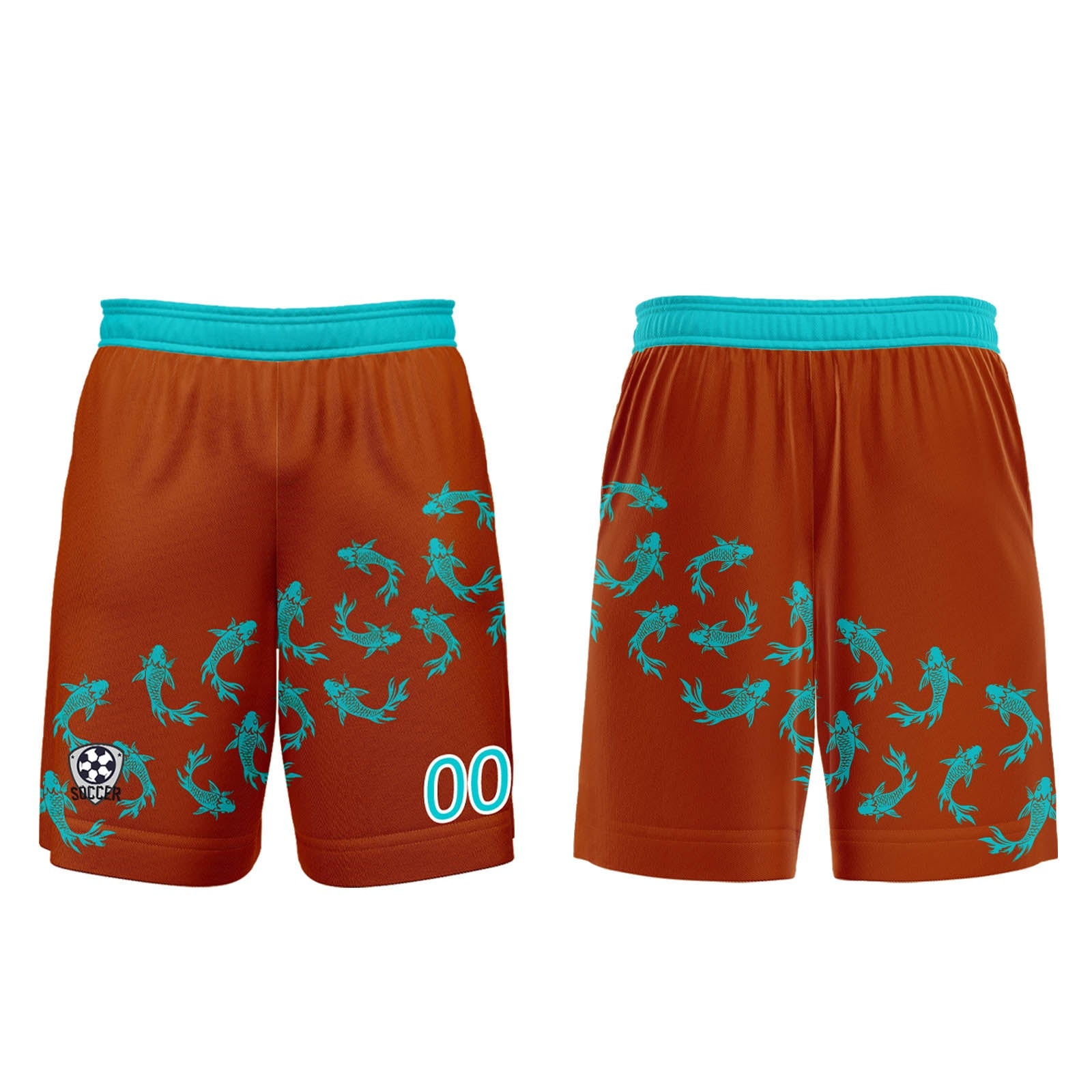Conjunto personalizado de camiseta de fútbol naranja para niños y adultos