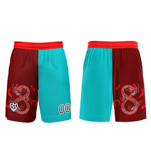 Conjunto personalizado de camiseta & uniforme rojo y azul para niños y adultos