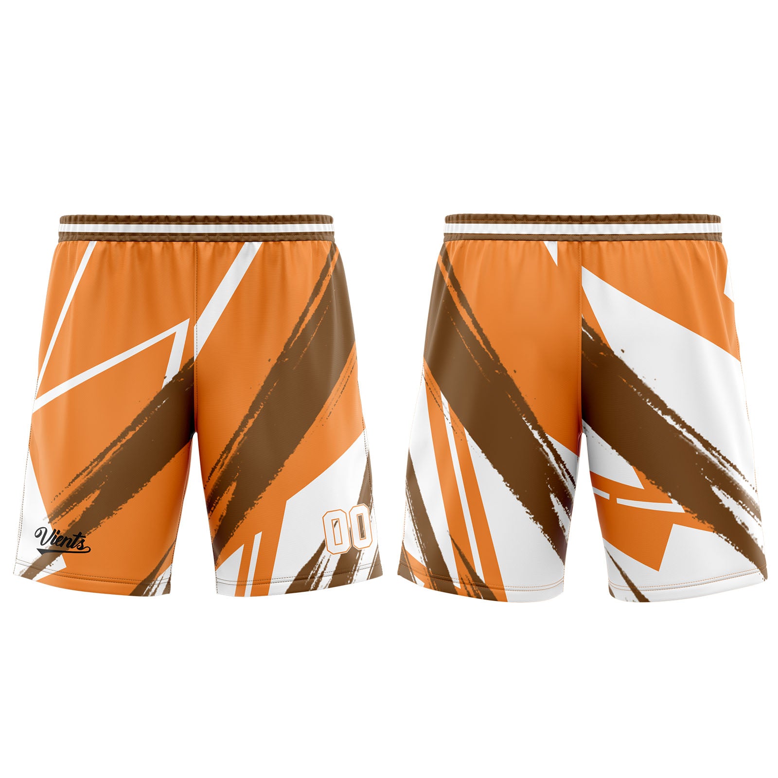 Uniforme de baloncesto personalizado de color naranja y marrón con tu logotipo-nombre y número impresos