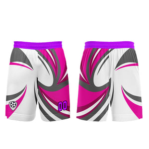 Conjunto personalizado de camiseta de uniforme blanca y rosa para niños y adultos