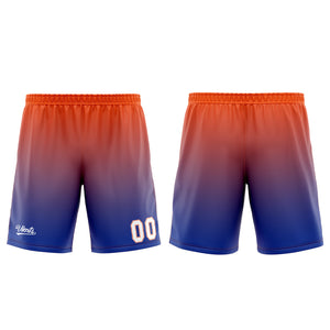 Uniforme de baloncesto personalizado azul y naranja con tu logotipo-nombre y número impresos