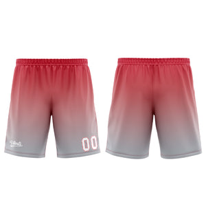 Uniforme de baloncesto personalizado gris y rojo con tu logotipo-nombre y número impresos