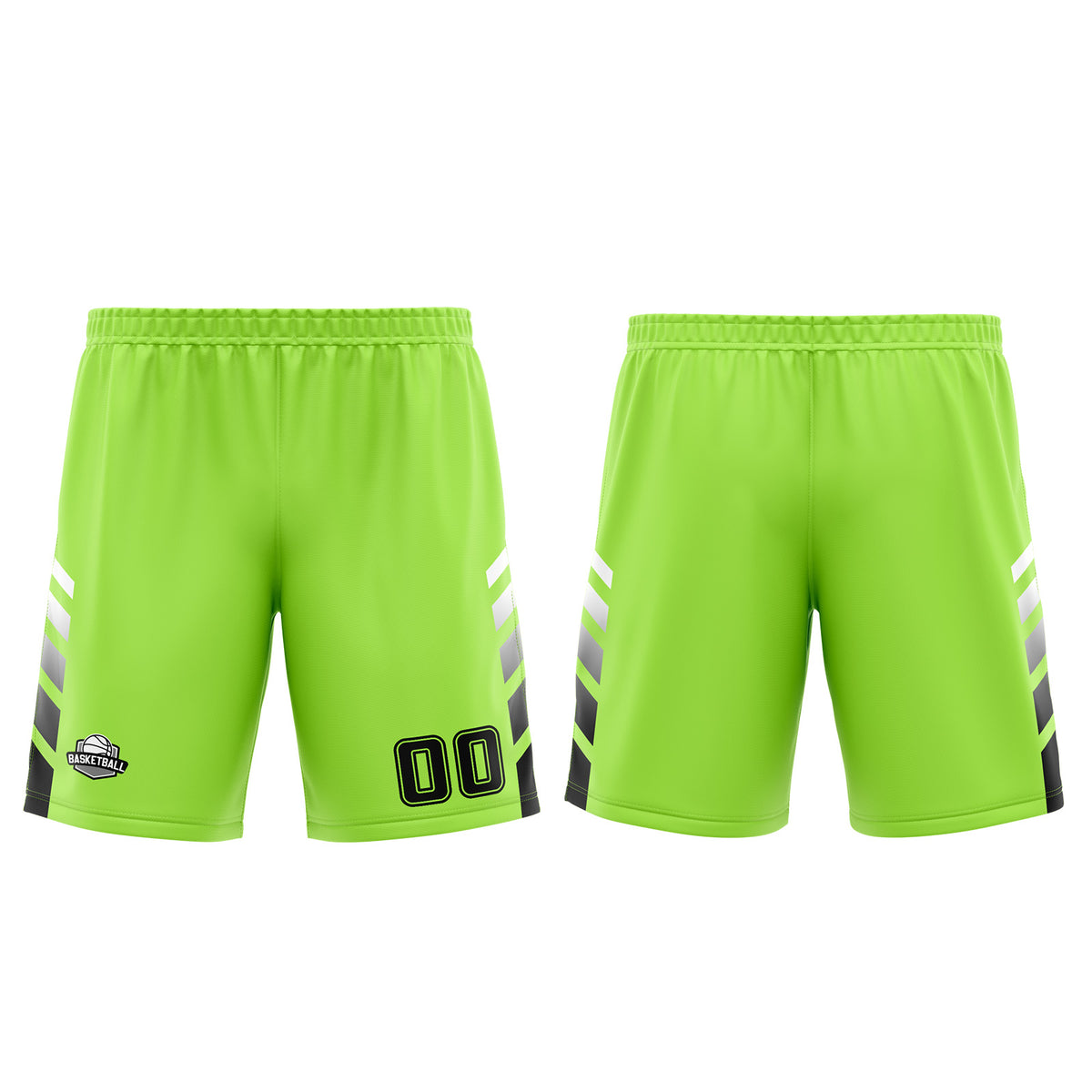 Uniforme de baloncesto personalizado verde y negro con tu logotipo-nombre y número impresos