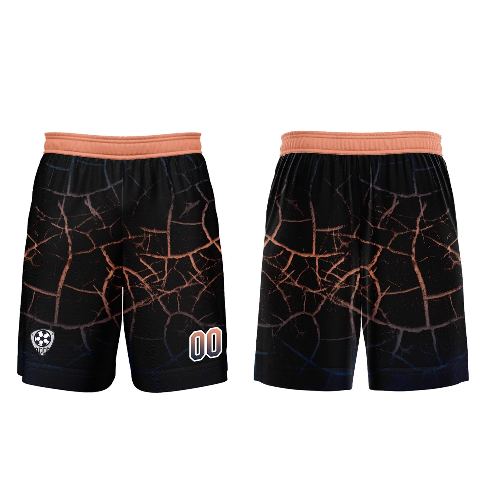 Conjunto personalizado de camiseta de fútbol color carne negra para niños y adultos