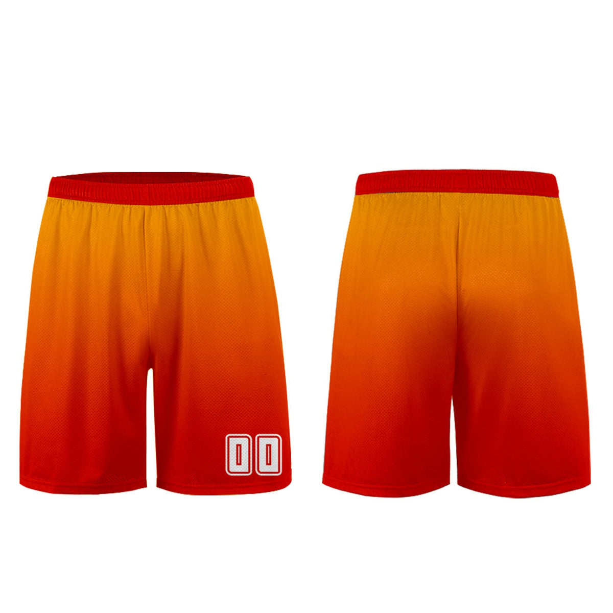 Conjunto personalizado de camiseta de uniforme naranja y rojo para niños y adultos