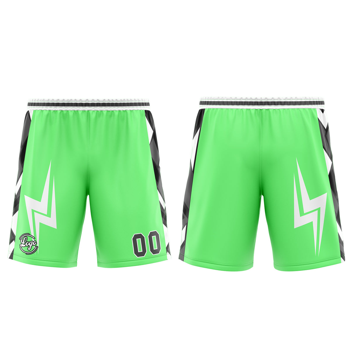 Uniforme de baloncesto personalizado en verde gris con tu logotipo-nombre y número impresos